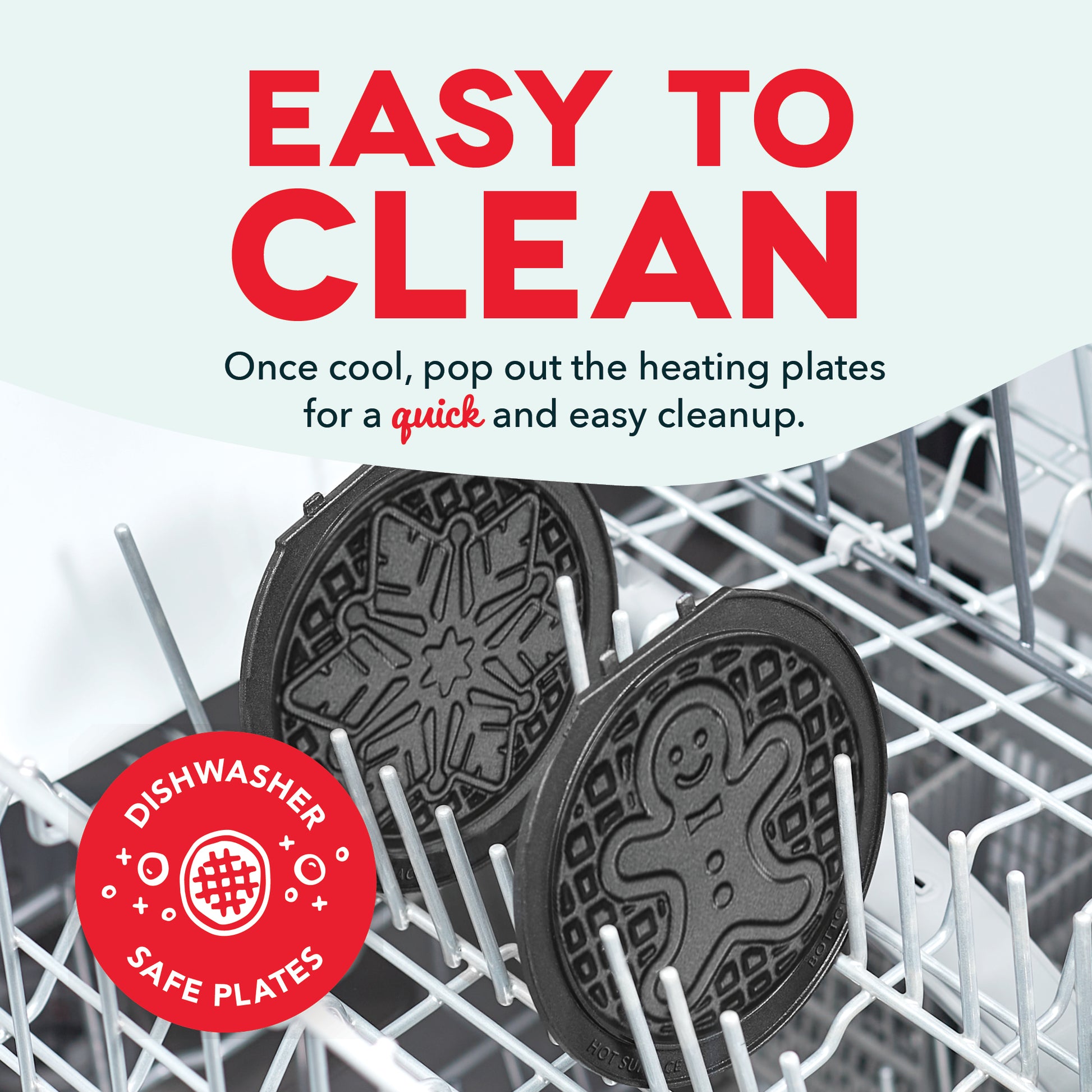 Removable dishwasher safe plates