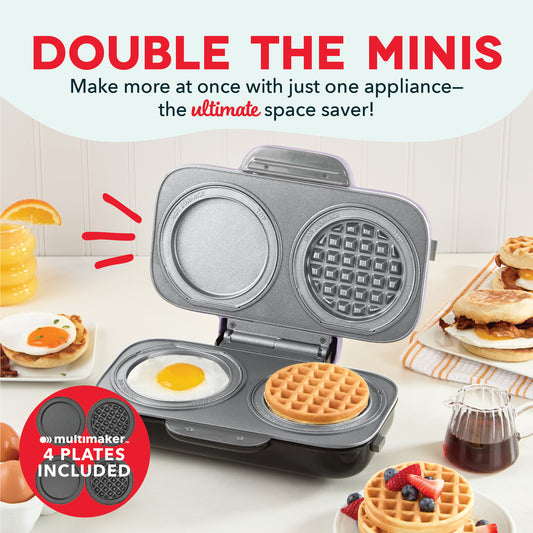 MultiMaker® Double Mini Maker System Waffle Maker Dash