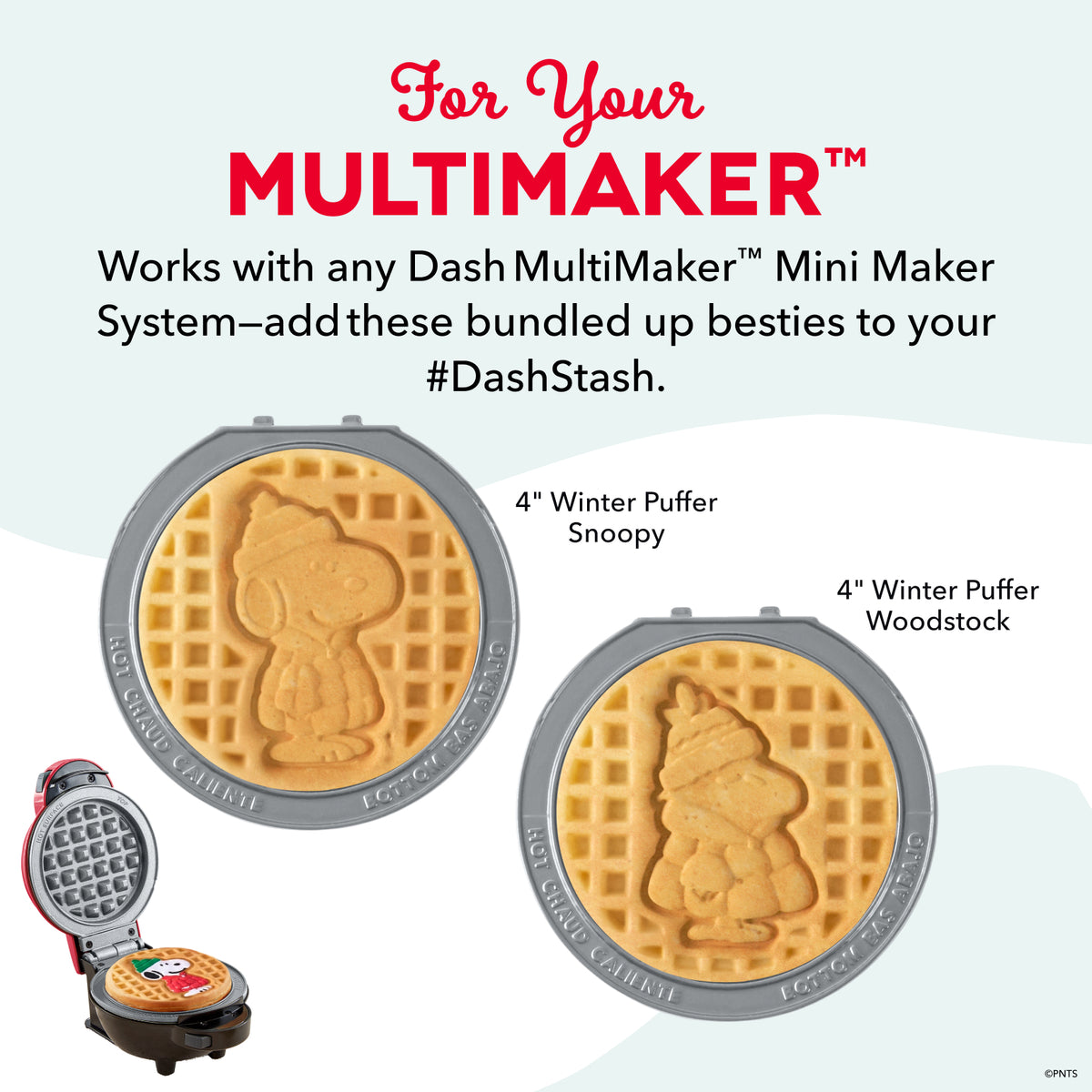Peanuts® MultiMaker® Removable Plate Sets mini makers Dash