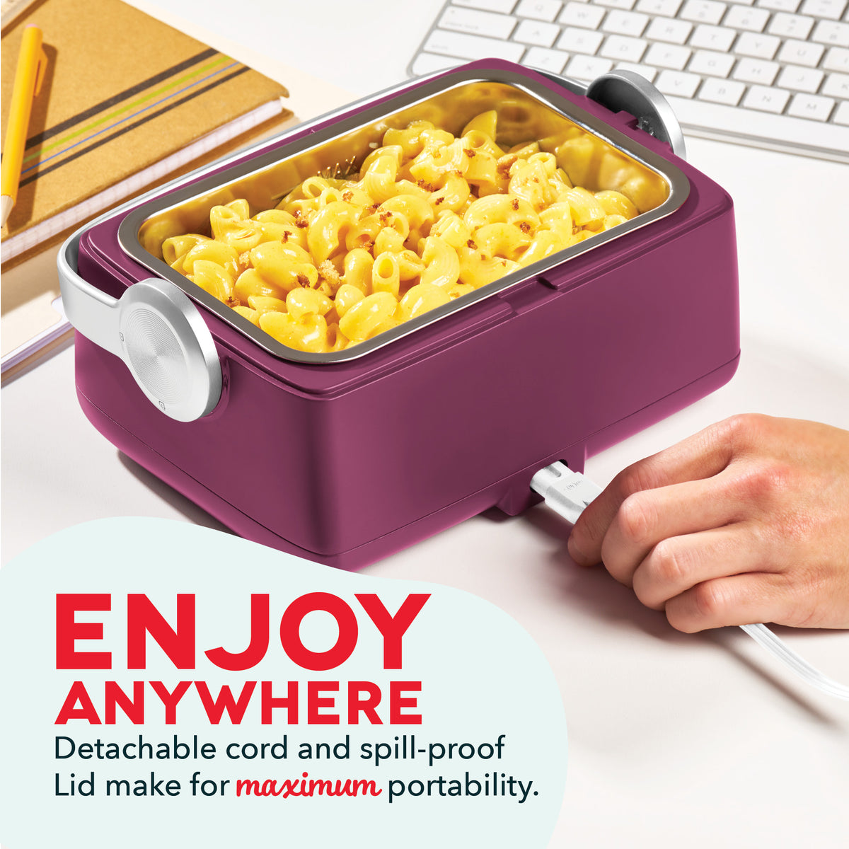 Hot2Go™ Electric Lunchbox (30 Ounce + Utensils) Electric Lunchbox Dash
