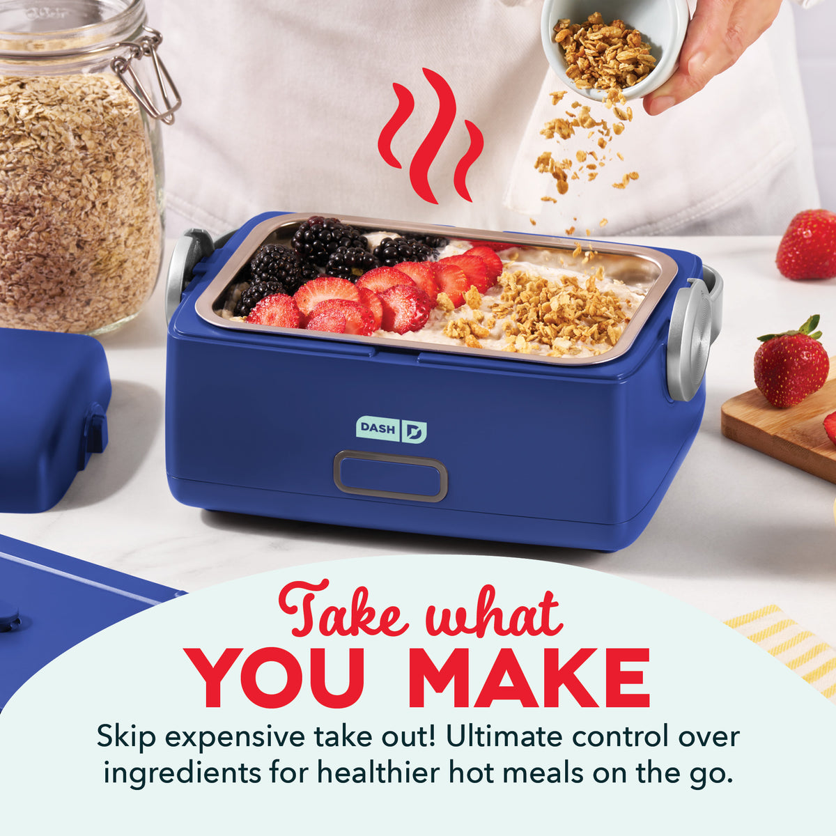 Hot2Go™ Electric Lunchbox (30 Ounce + Utensils) Electric Lunchbox Dash