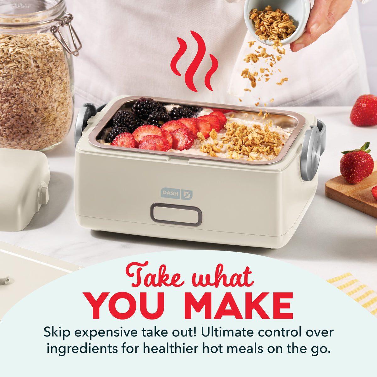 Hot2Go™ Electric Lunchbox (30 Ounce + Utensils) Electric Lunchbox Dash