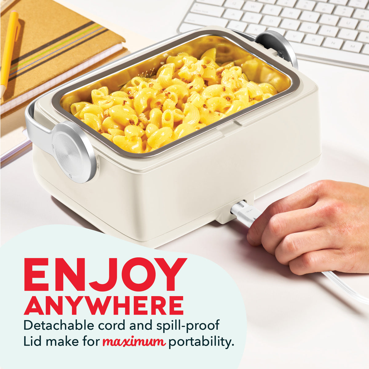Hot2Go™ Electric Lunchbox (30 Ounce + Utensils) Electric Lunchbox Dash