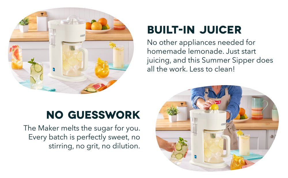 Summer Sipper with built-in juicer and lemonade preparation on a kitchen counter.