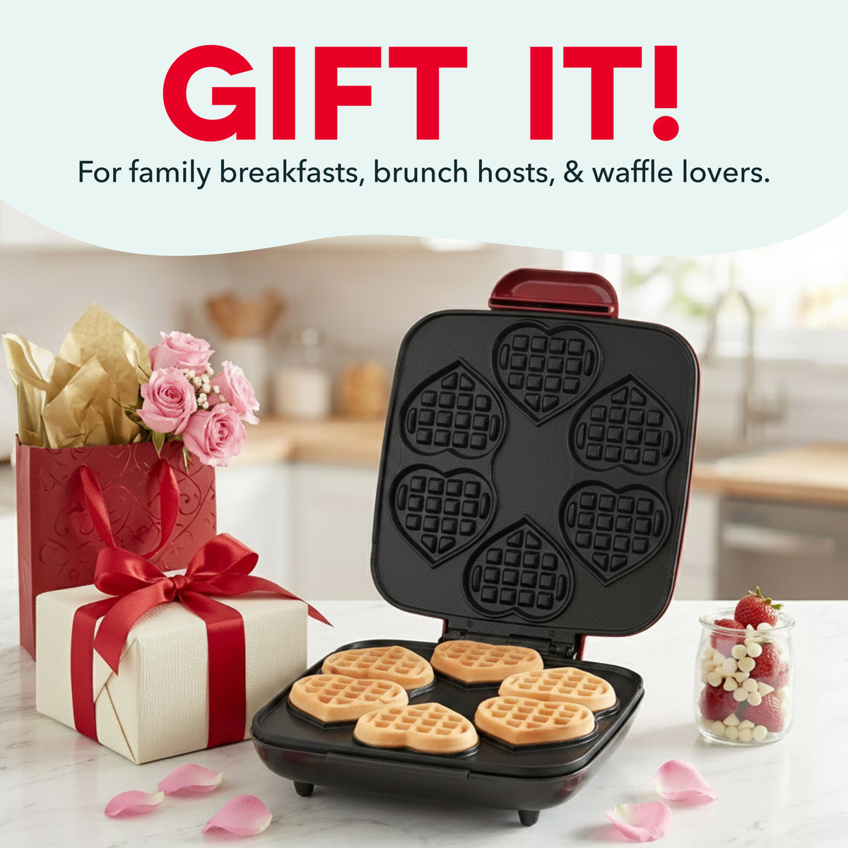 Multi Mini Heart Waffle Maker Waffle Maker Dash