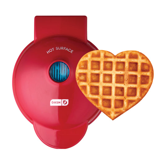 Heart Mini Waffle Maker mini makers Dash Red