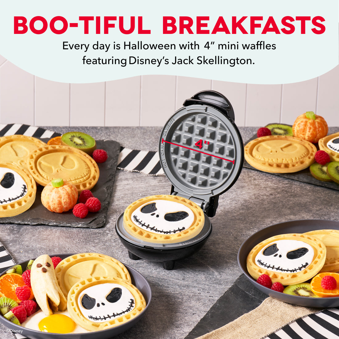 Jack Skellington Mini Waffle Maker mini makers Disney | Dash