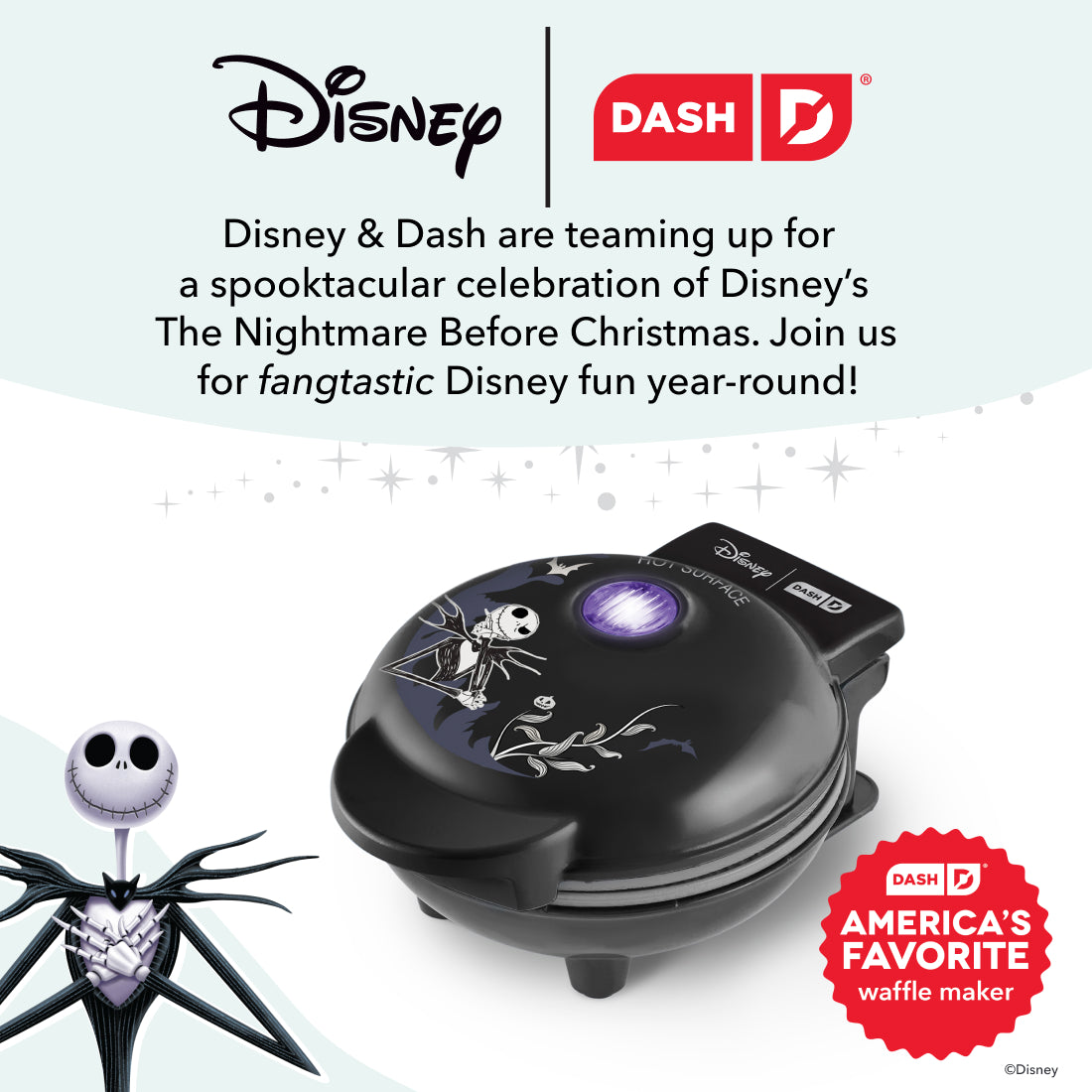 Jack Skellington Mini Waffle Maker mini makers Disney | Dash