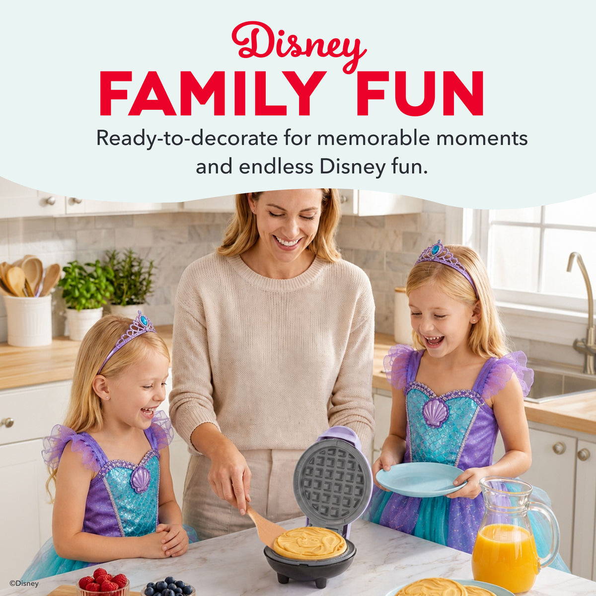 Ariel Mini Waffle Maker mini makers Disney | Dash