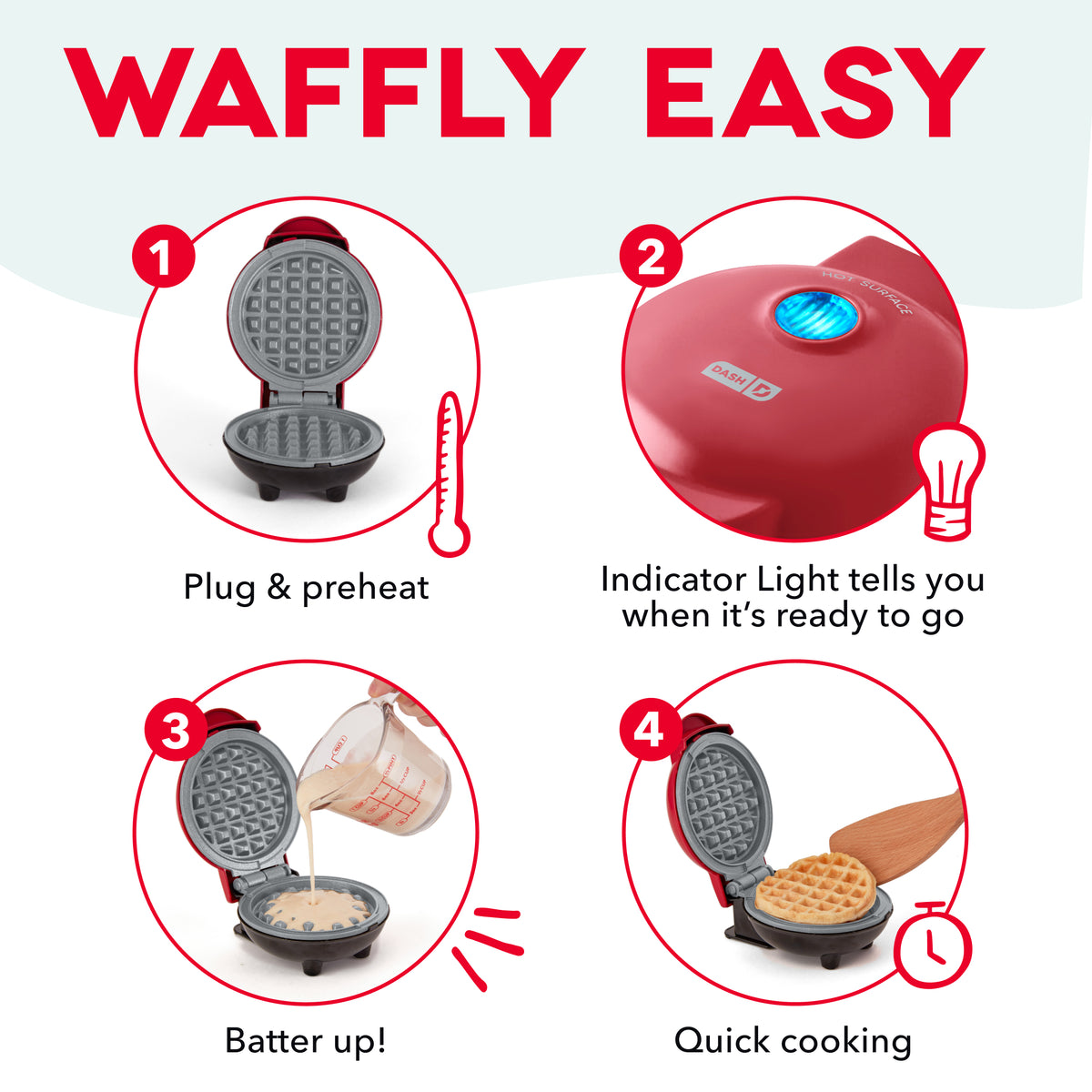 Ariel Mini Waffle Maker mini makers Disney | Dash