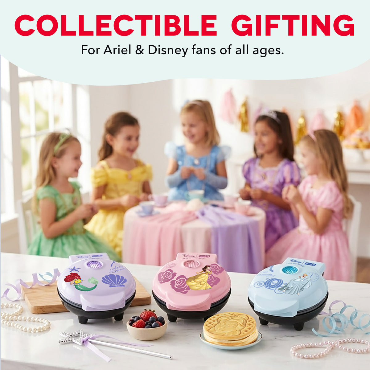 Ariel Mini Waffle Maker mini makers Disney | Dash