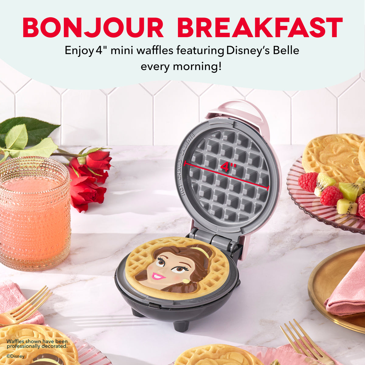 Belle Mini Waffle Maker mini makers Disney | Dash