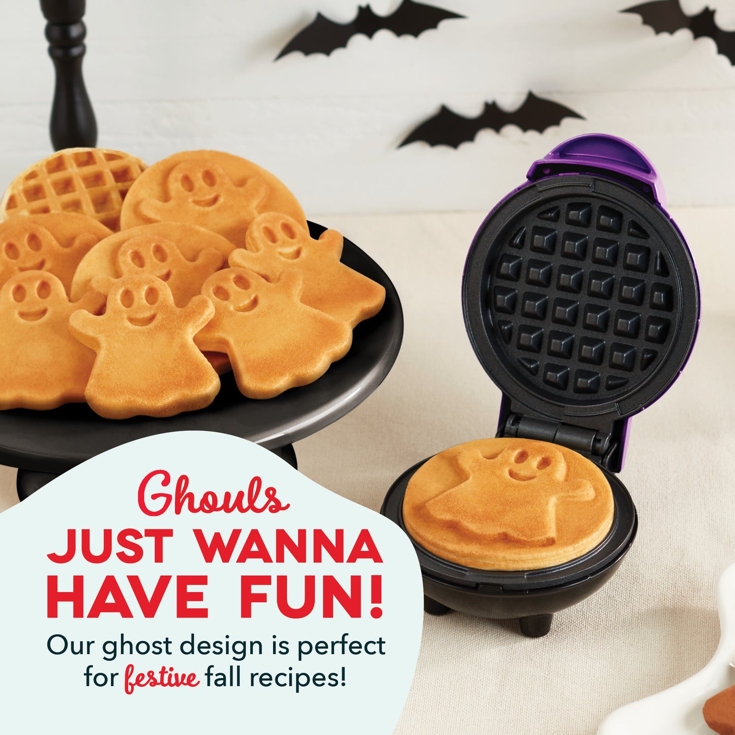 DASH Ghost Nonstick Mini Waffle Maker Purple - ShopStyle
