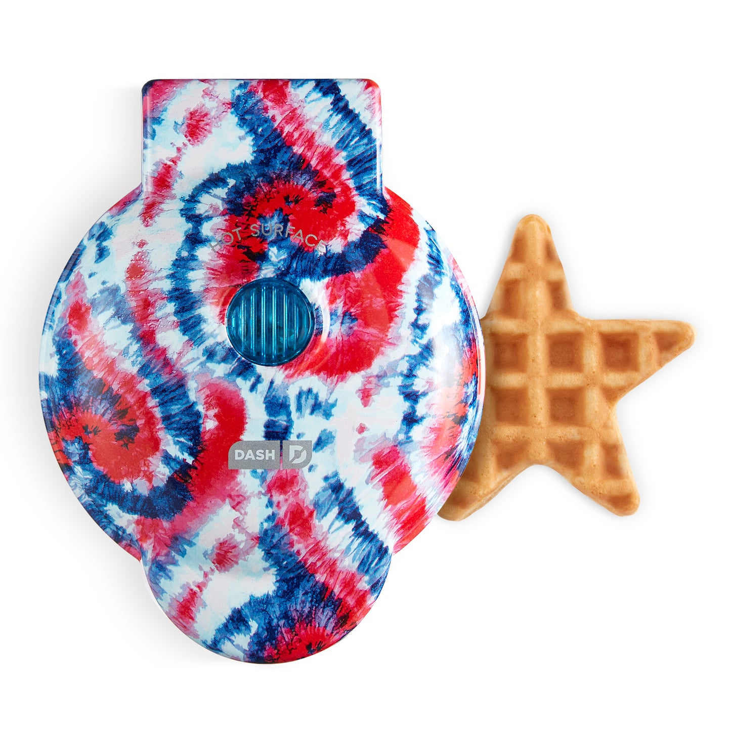 Star Mini Waffle Maker with Americana Print mini makers Dash Print  