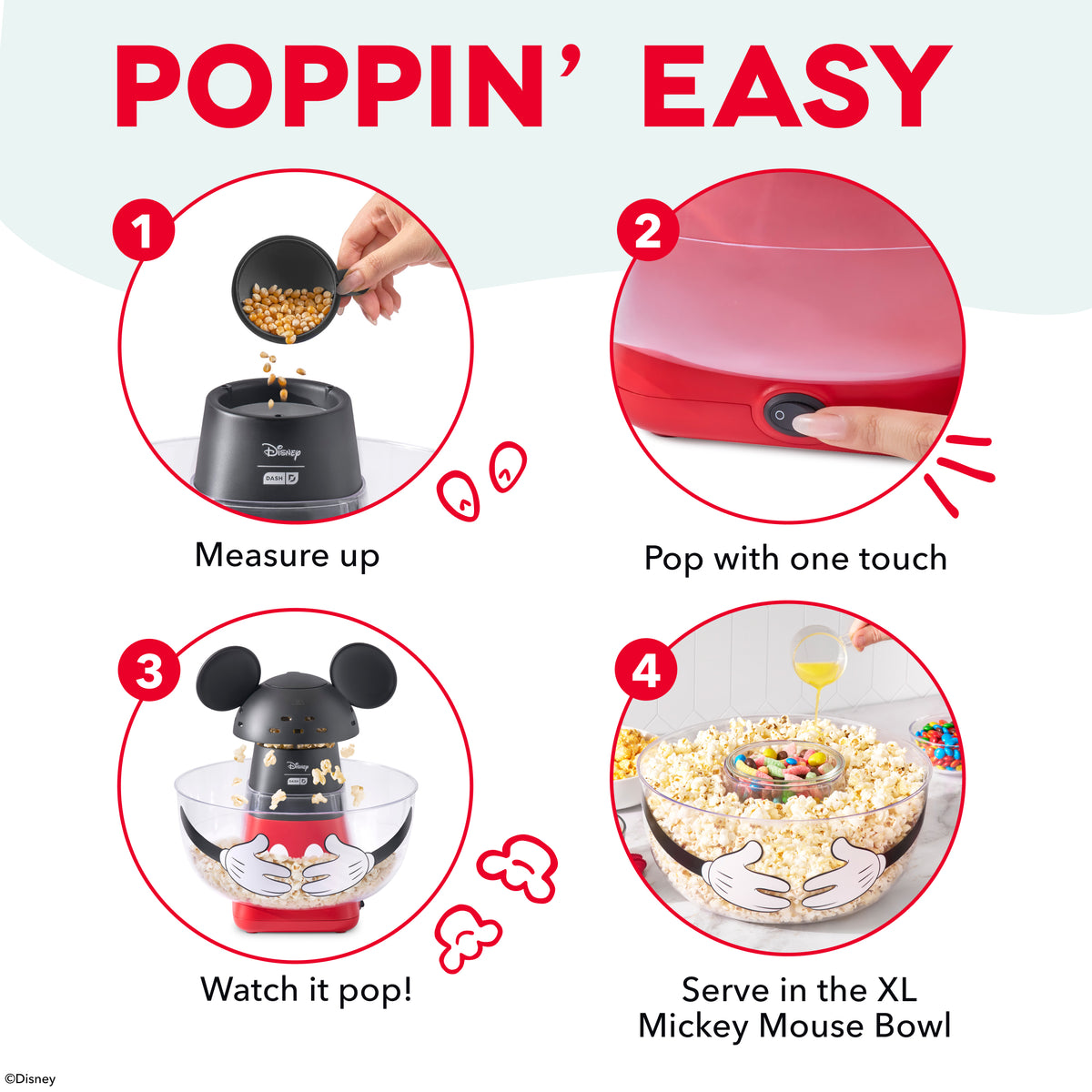 Popcano Popcorn Maker Popcorn Makers Disney | Dash
