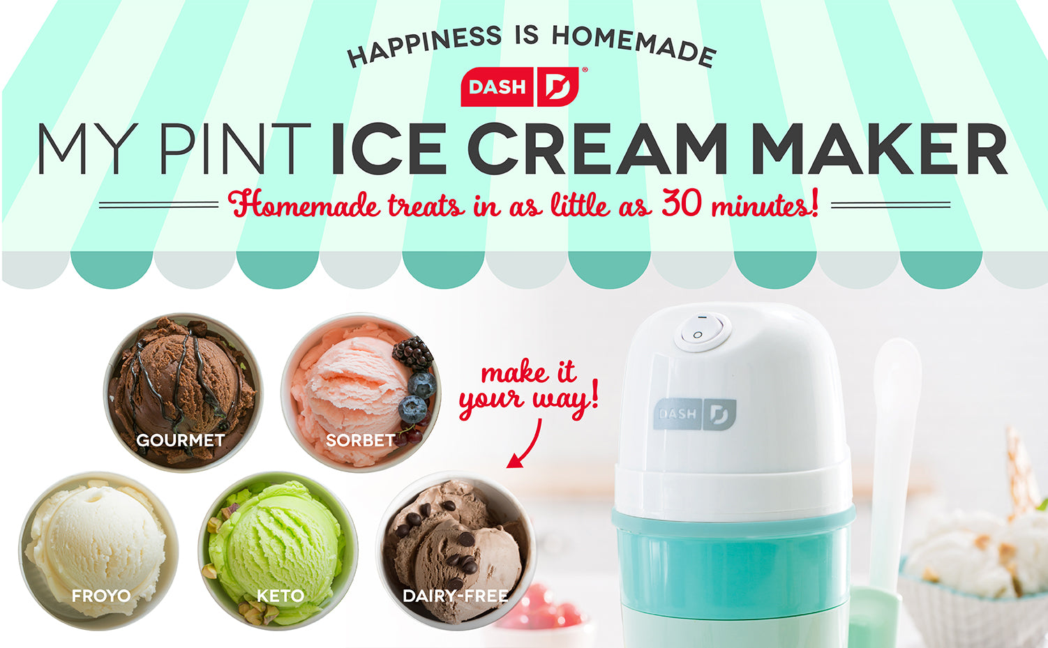 Dash 1 pint ice best sale cream maker