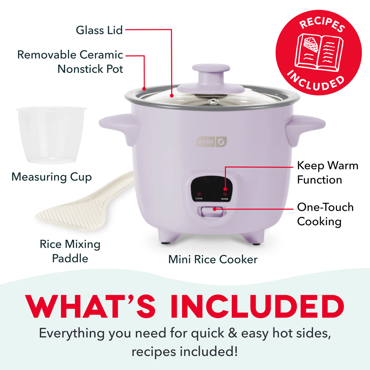 Mini Rice Cooker with Keep Warm Rice Cookers Dash