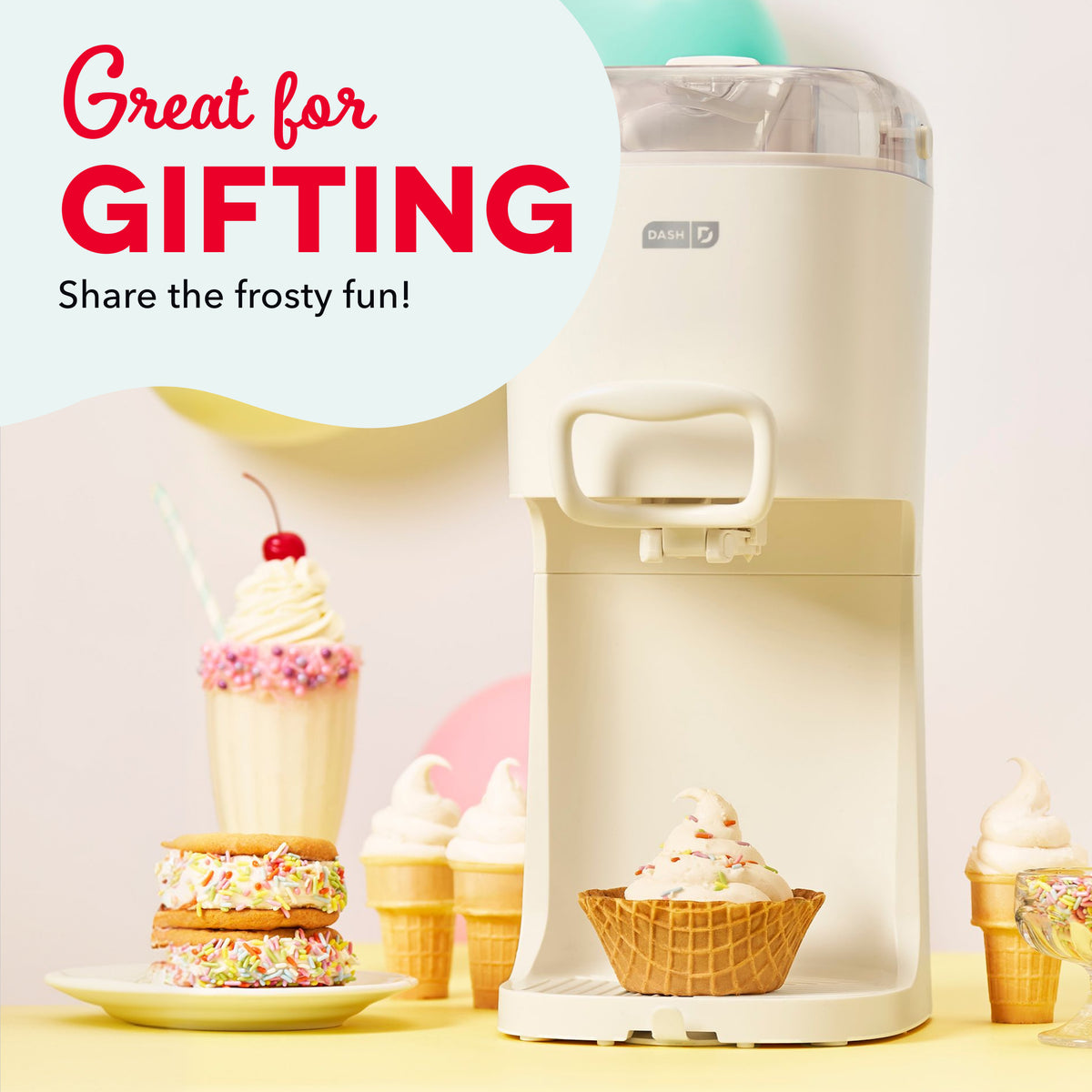 Soft Serve Ice Cream Machine Ice Cream Makers Dash