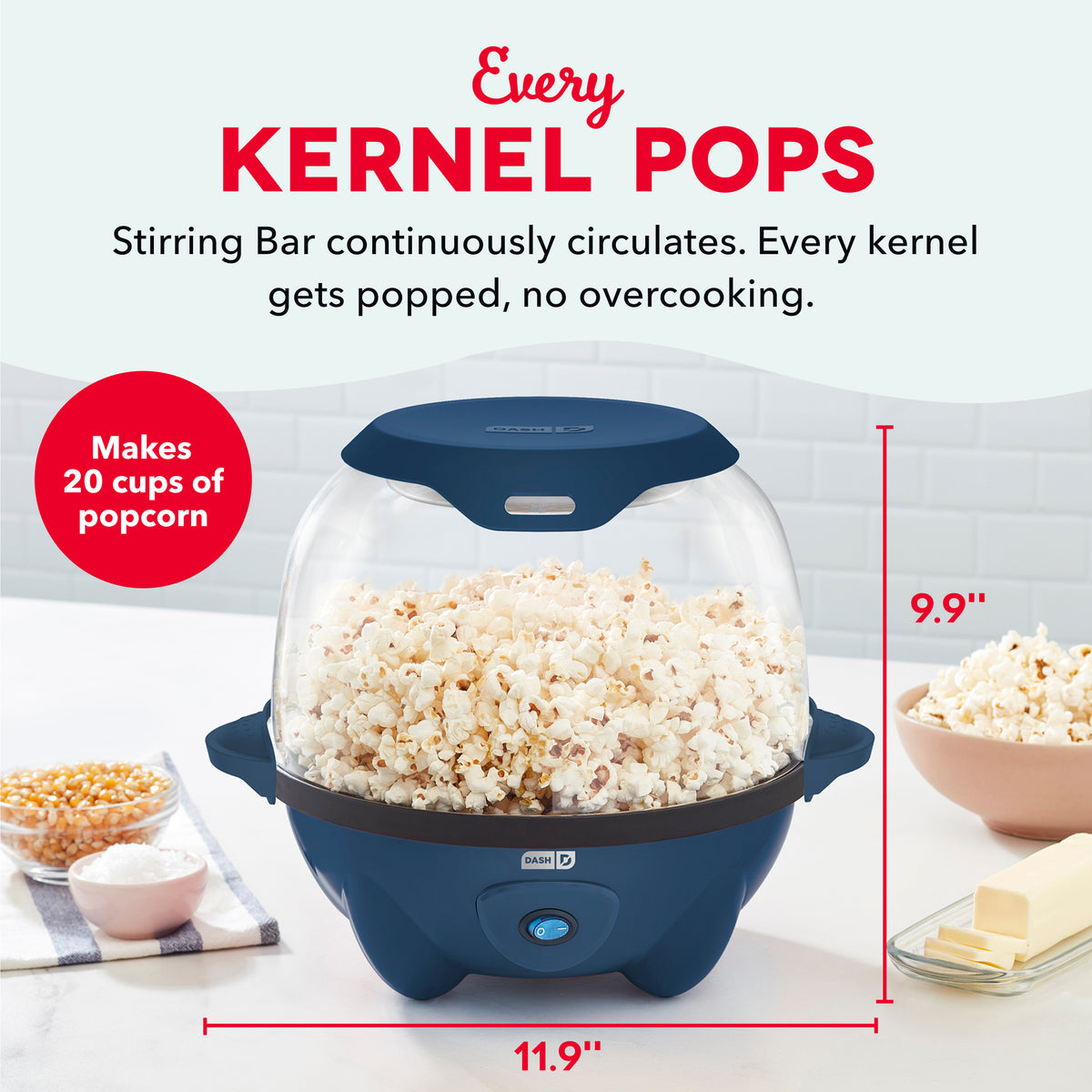 5QT SmartStore® Stirring Popcorn Maker Popcorn Makers Dash