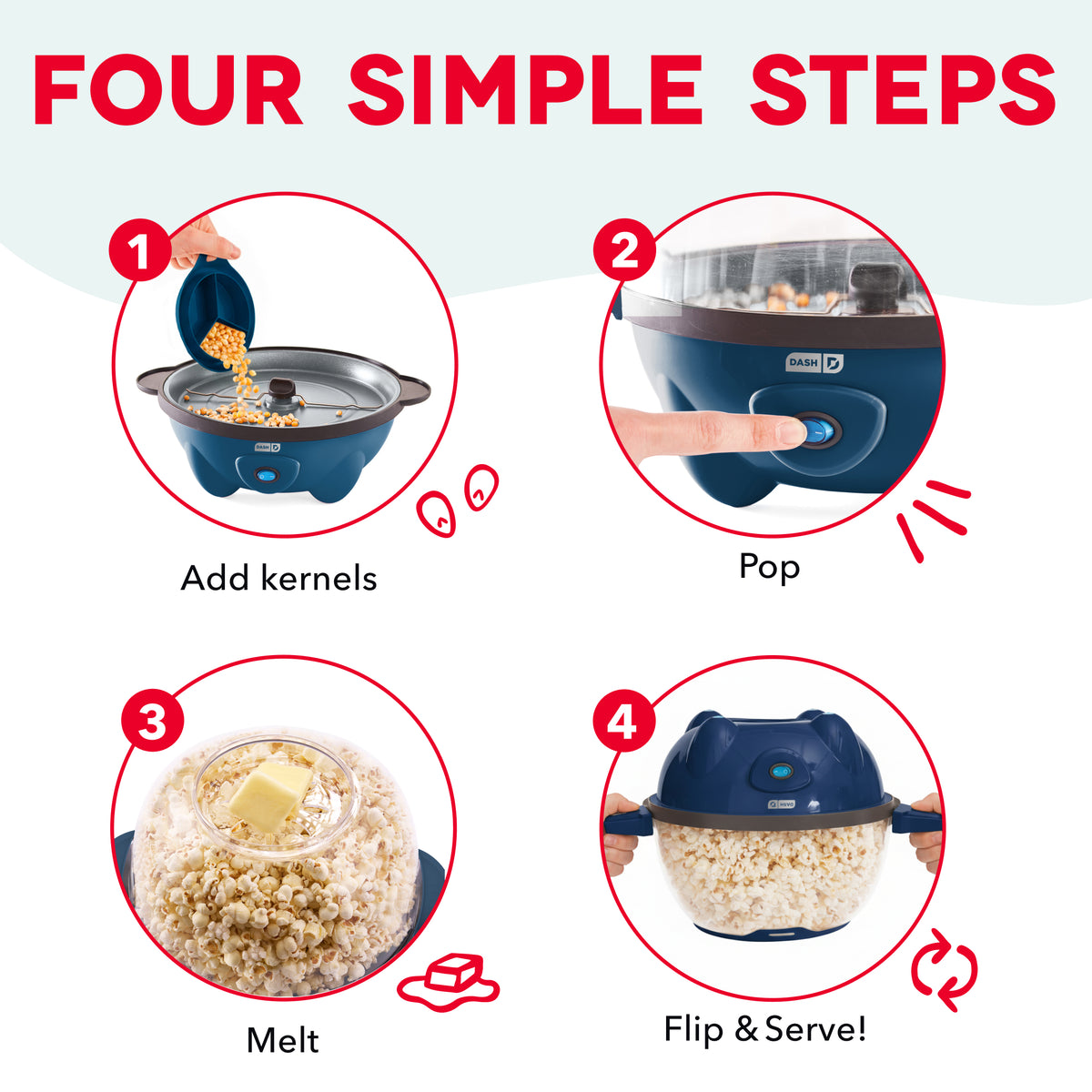 5QT SmartStore® Stirring Popcorn Maker Popcorn Makers Dash