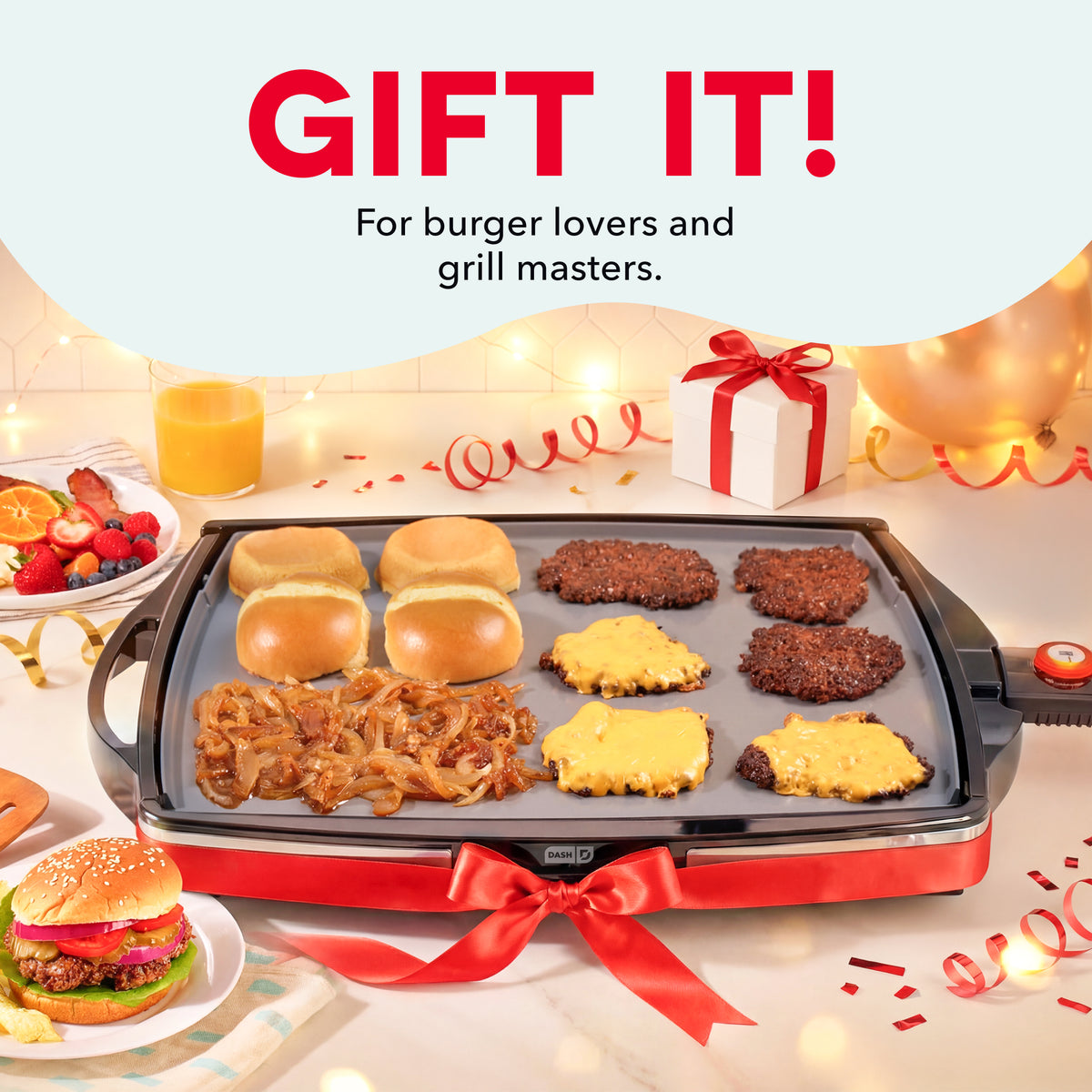 Smash XL Precision Sear Griddle Griddles and Panini Presses Dash