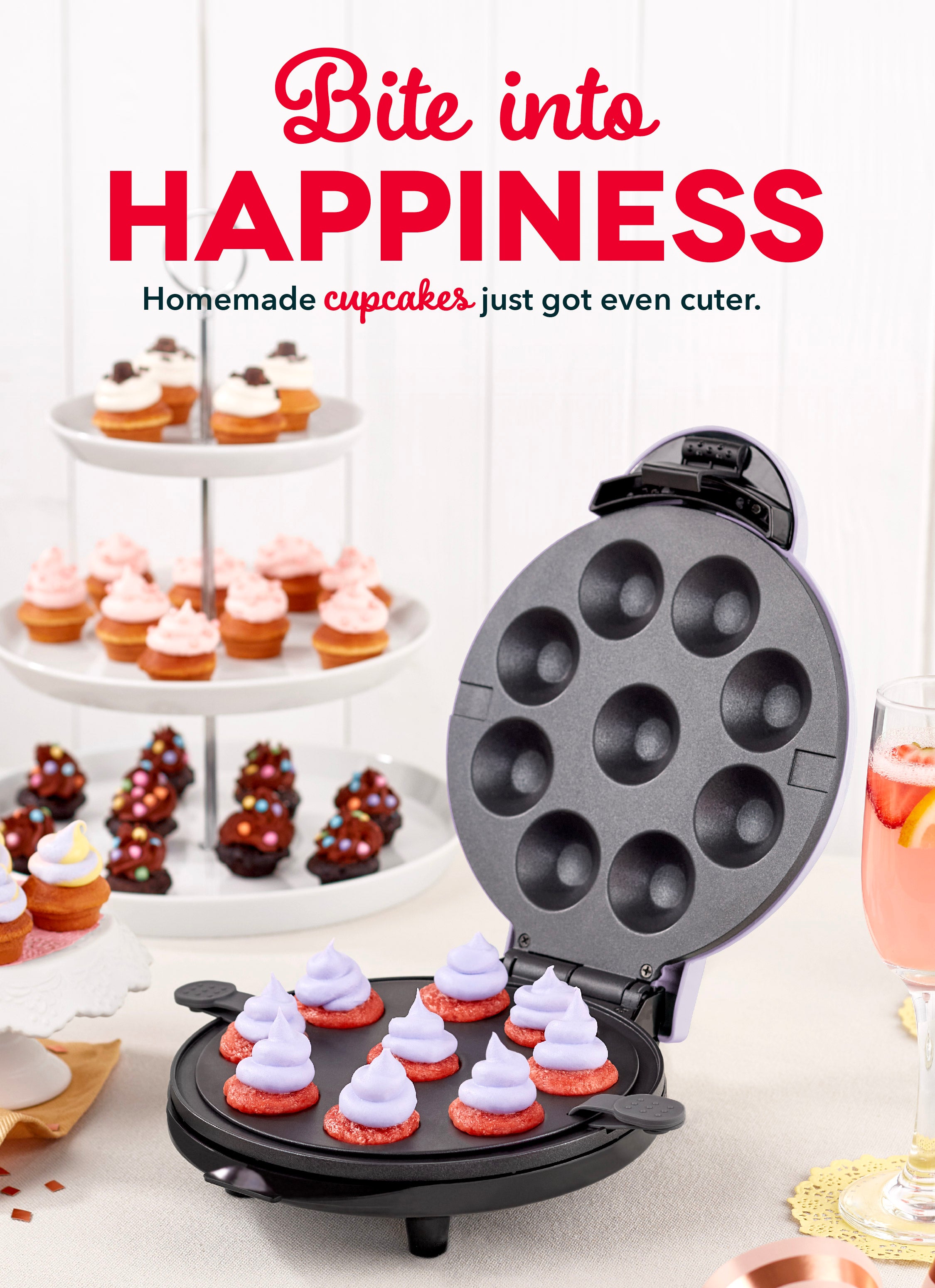 Bite into happiness! Homemade cupcakes just got cuter.