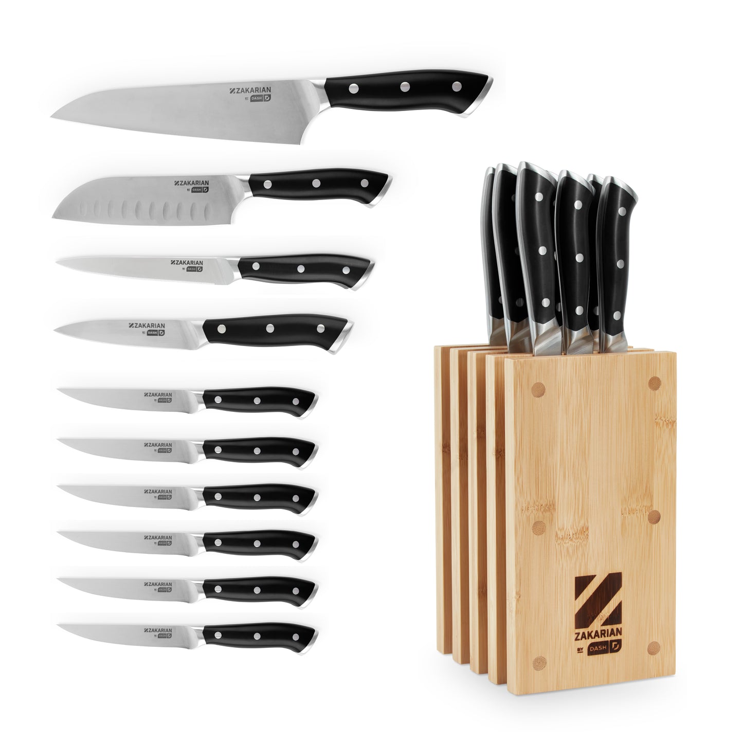Zakarian by Dash 11 pc. Knife Block Set Tools and Gadgets Zakarian by Dash Black  