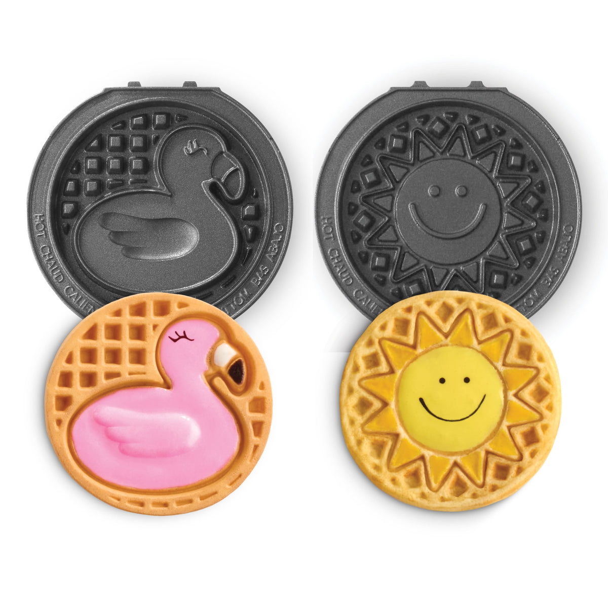 MultiMaker® Mini System: Removable Plate Sets mini makers Dash Flamingo & Sun
