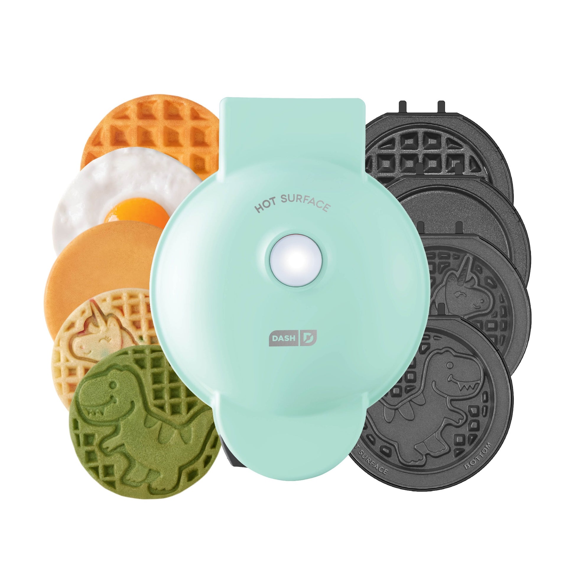 MultiMaker™ Mini System with Removable Plates: Waffle & Griddle mini makers Dash Aqua Maker + 6 Plates  