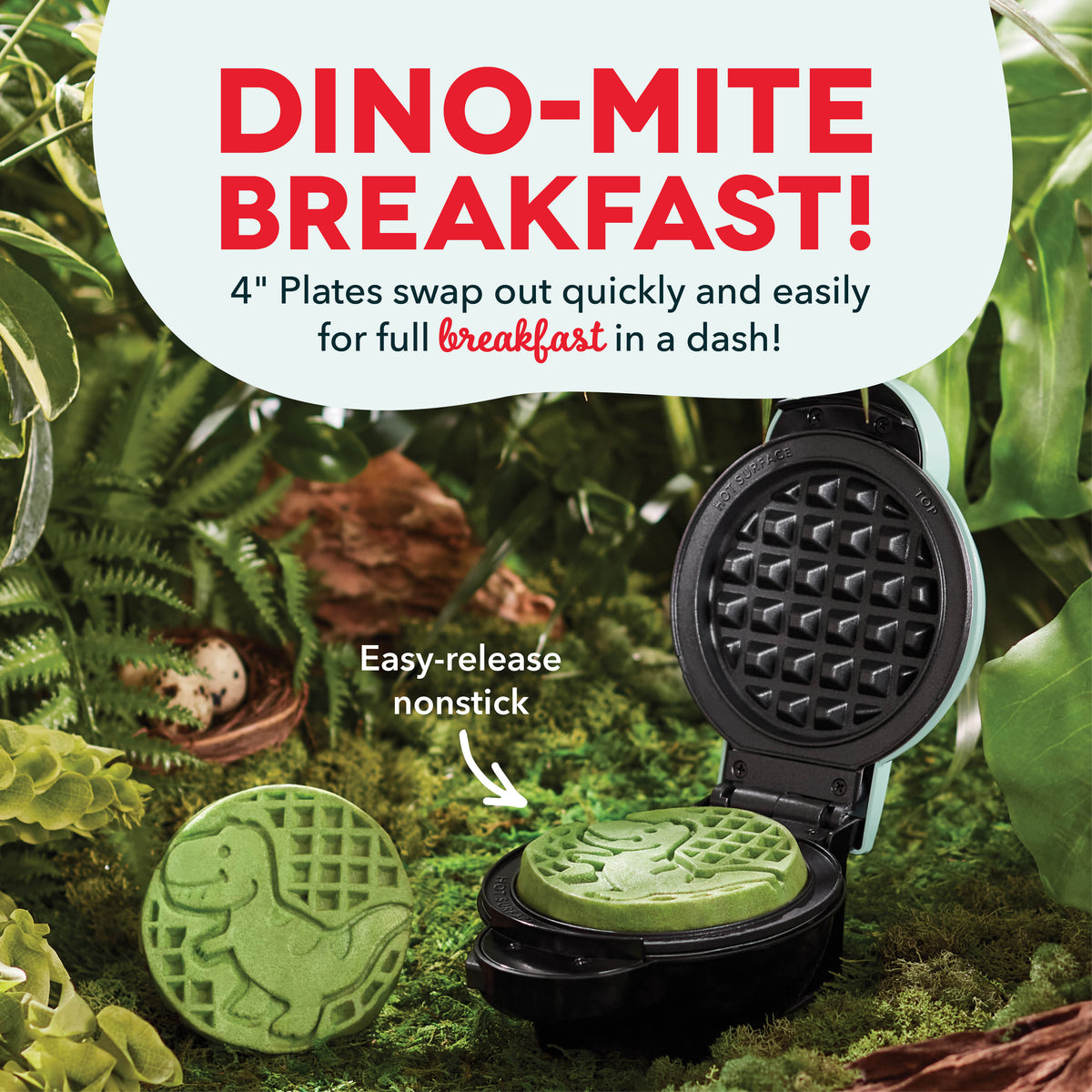 MultiMaker® Mini System with Removable Plates: Waffle & Griddle mini makers Dash