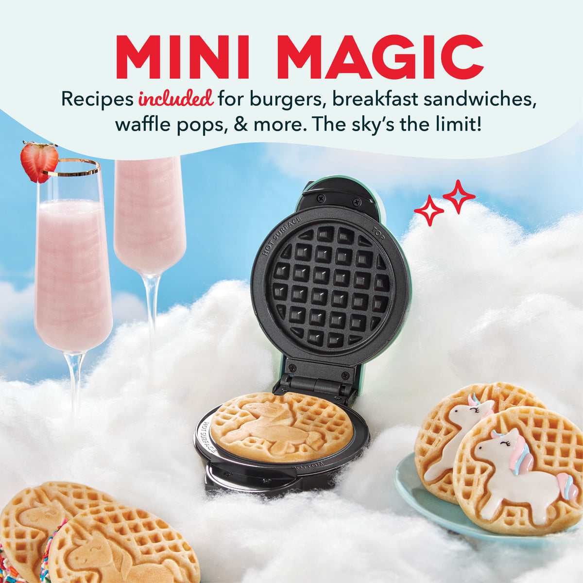 MultiMaker® Mini System with Removable Plates: Waffle & Griddle mini makers Dash
