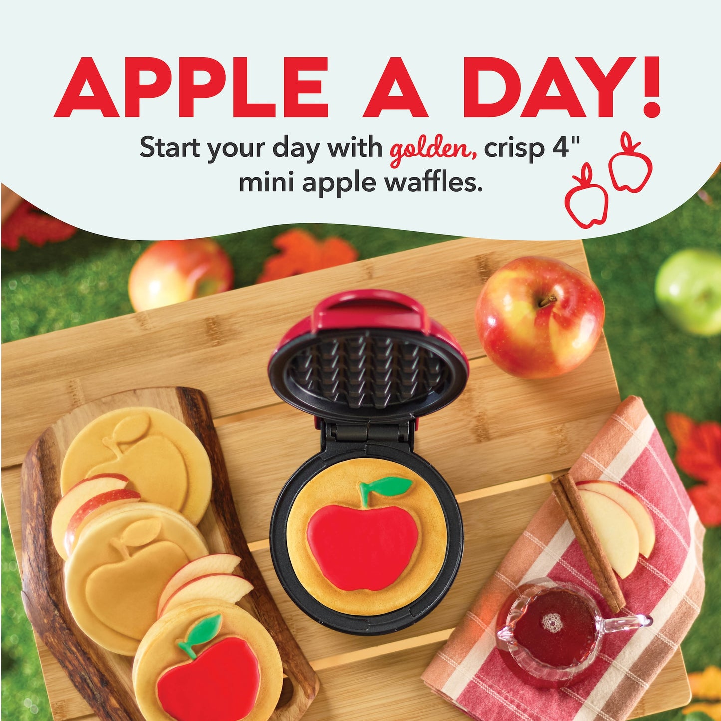 Apple Mini Waffle Maker mini makers Dash