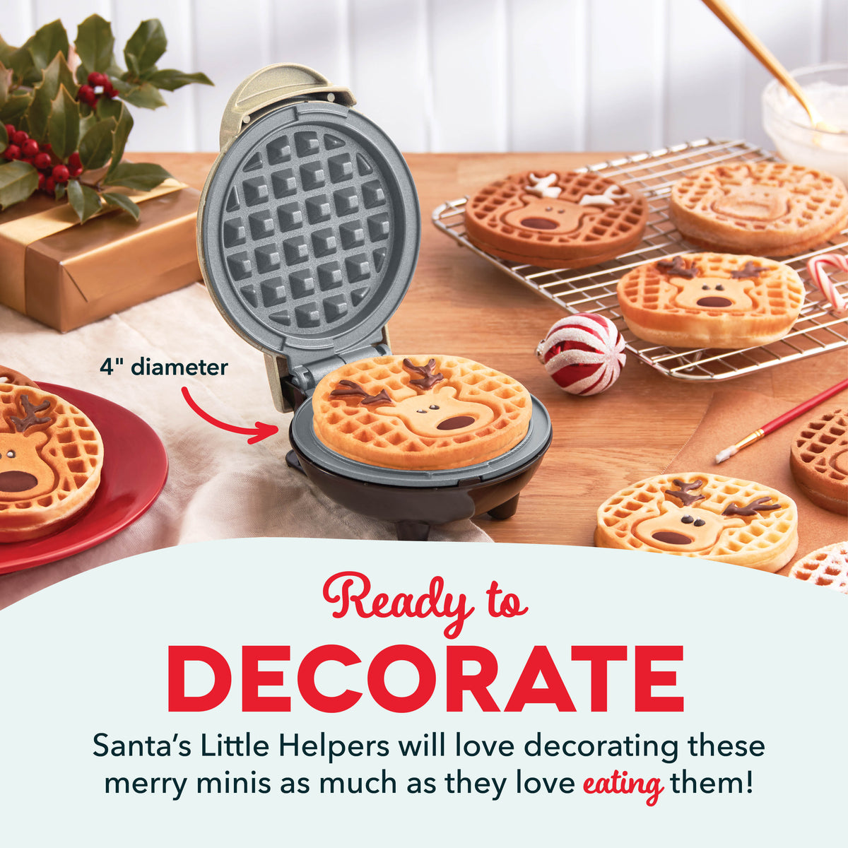 Reindeer Mini Waffle Maker mini makers Dash
