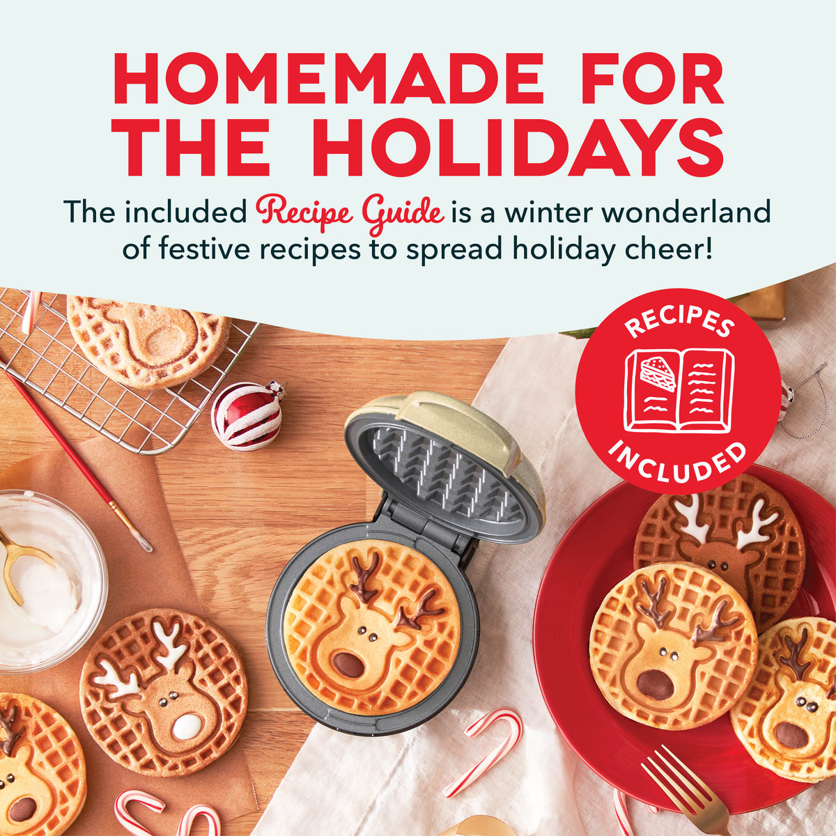 Reindeer Mini Waffle Maker mini makers Dash