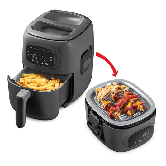 Flip & Fry™ Digital 2-in-1 Grill + Air Fryer Air Fryer Dash Forged Iron 3QT