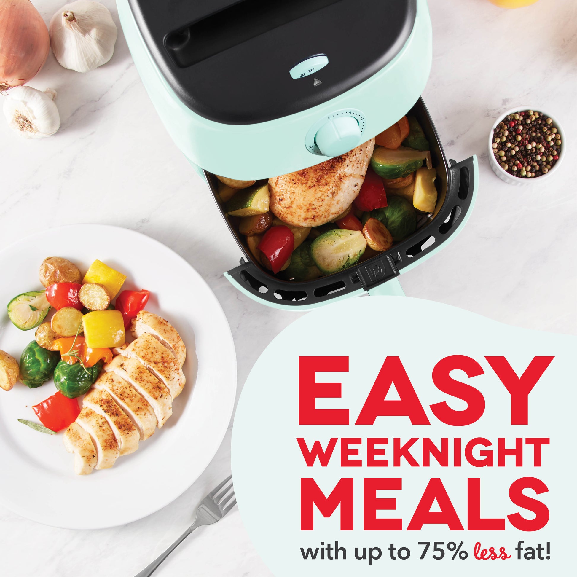6L 1200W Smart Air Fryer - Achieve Healthier Crispy Meals with Easy-to-Use  Low-Fat Cooking Technology