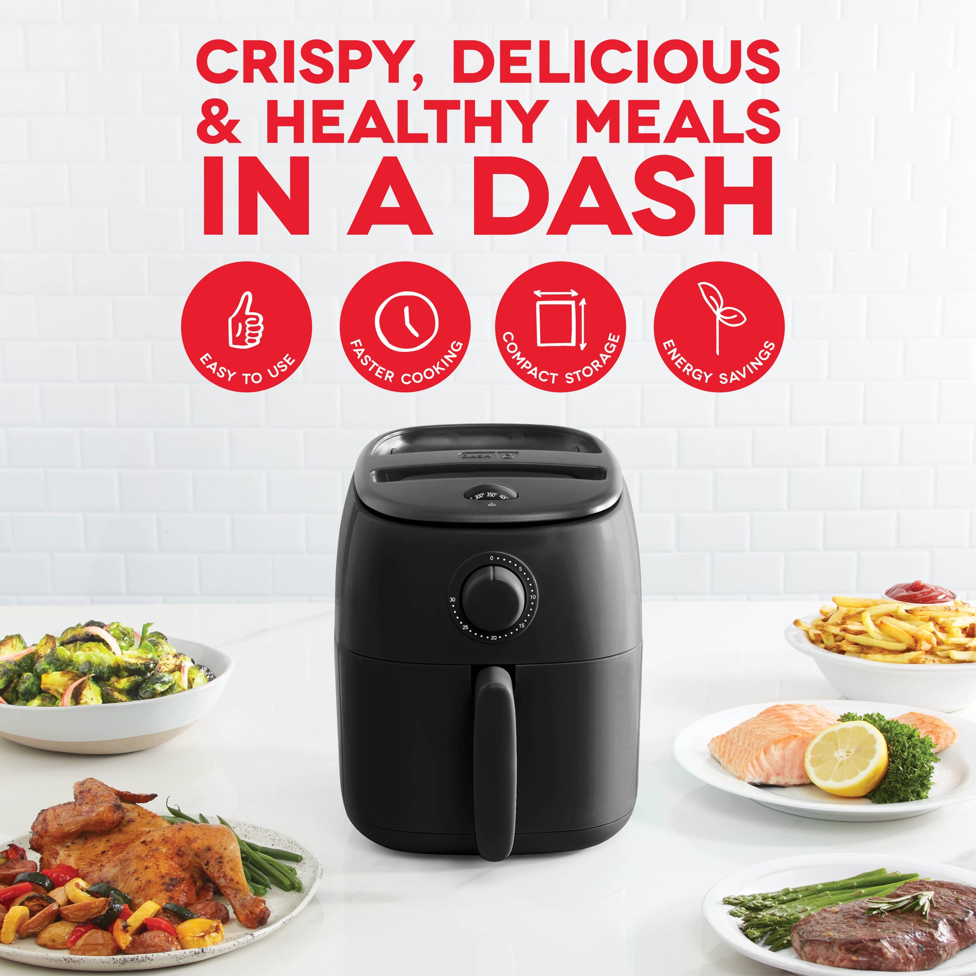 Tasti-Crisp™ Air Fryer 2.6Qt. Air Fryer Dash   