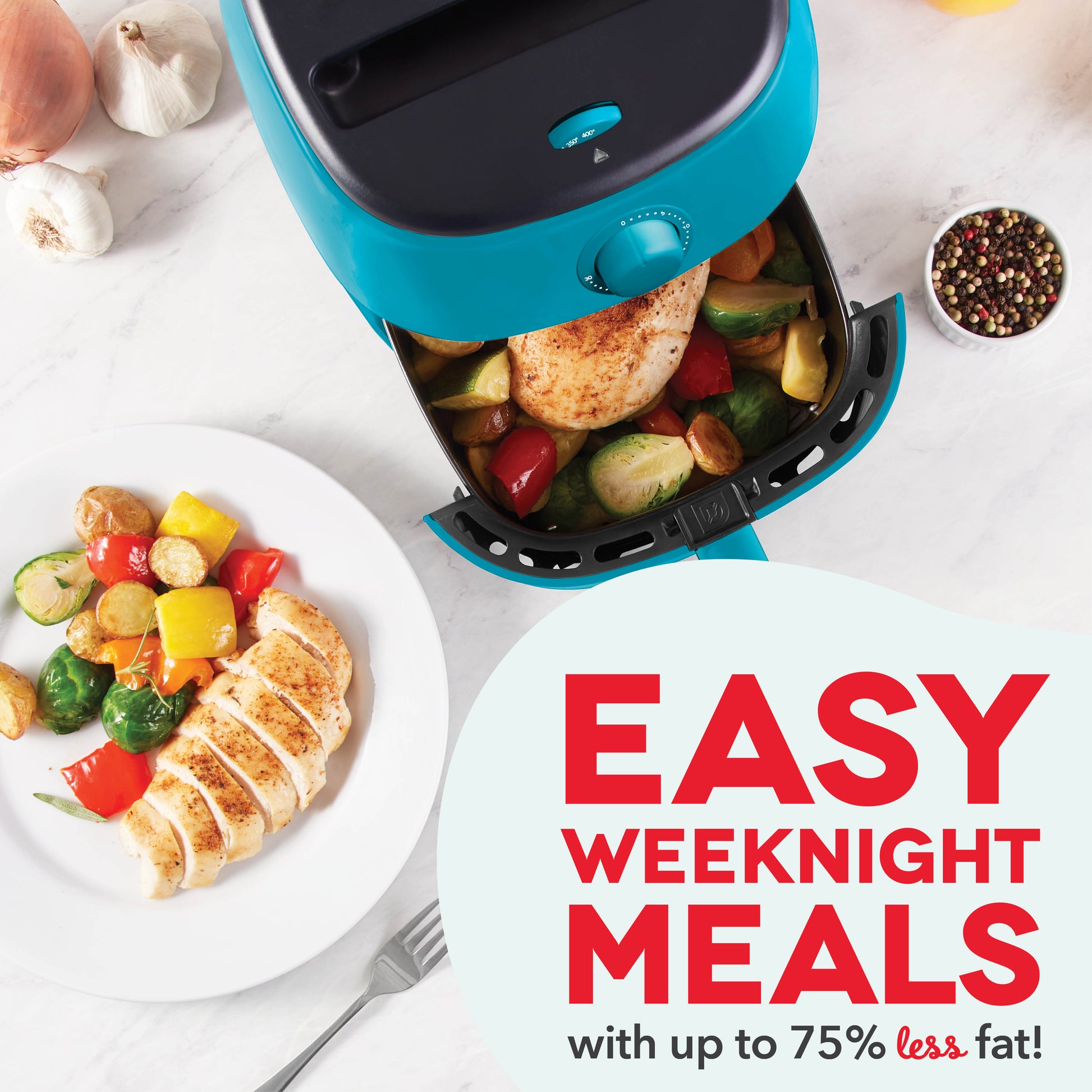 6L 1200W Smart Air Fryer - Achieve Healthier Crispy Meals with Easy-to-Use  Low-Fat Cooking Technology