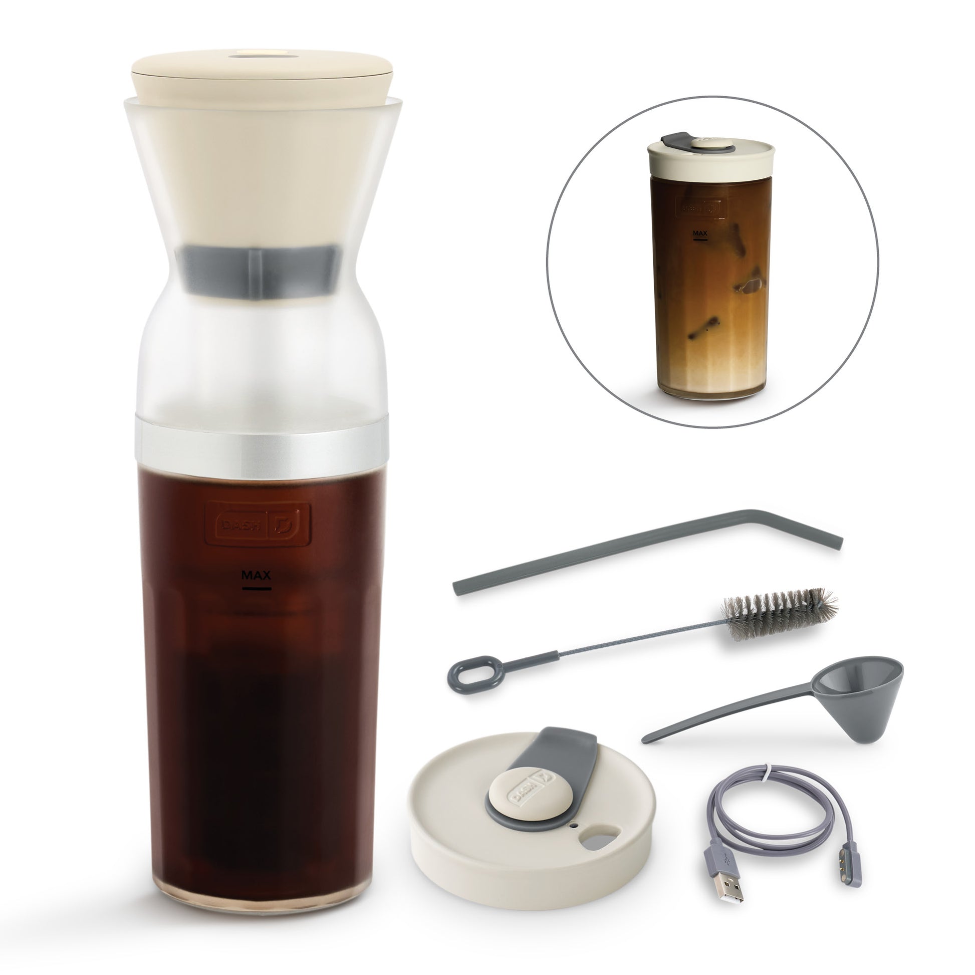 Brew2Go™ Portable Cold Brew System coffee-tea Dash Cream
