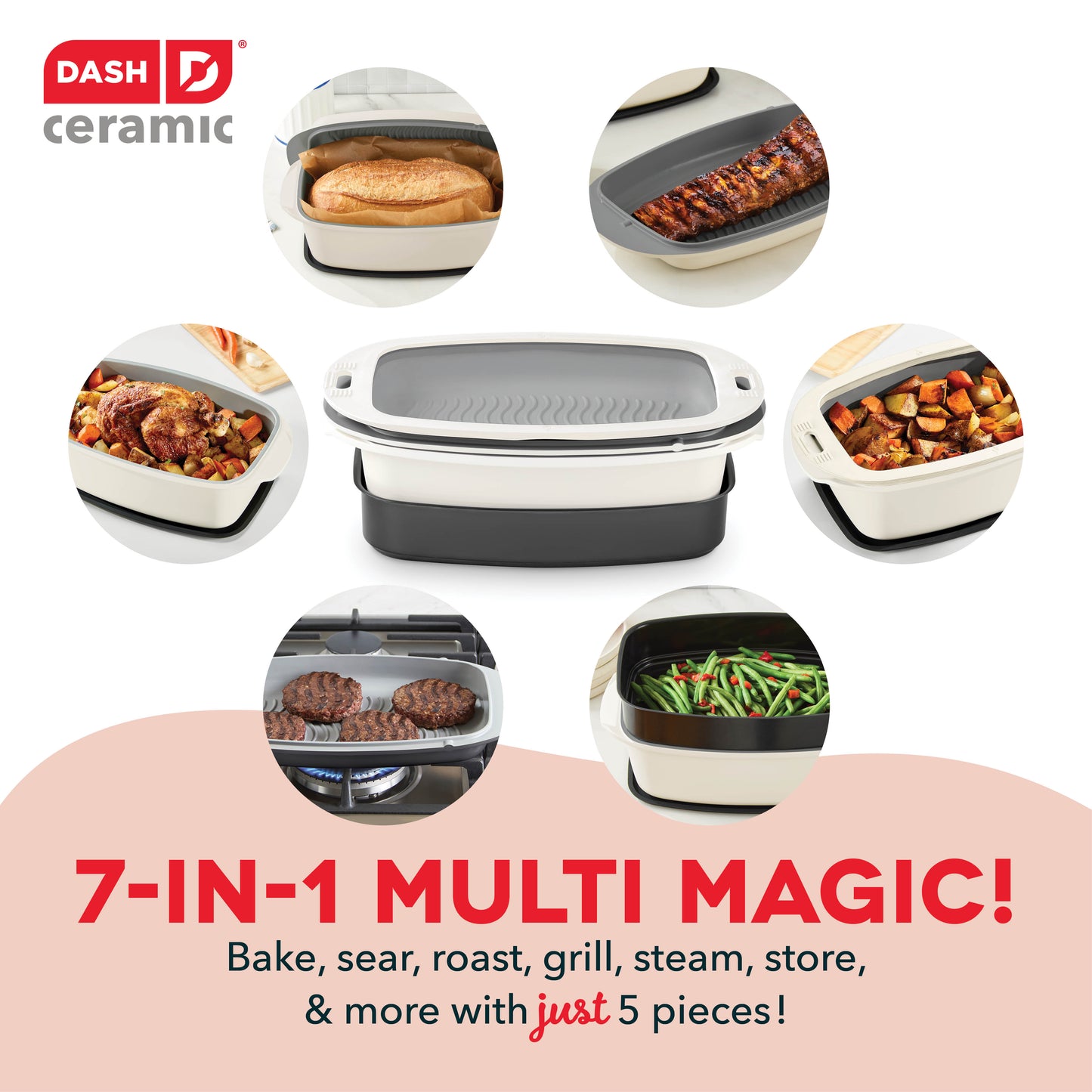 SmartStore™ 7-in-1 Multipurpose Cookware + Steamer Set cookware Dash   