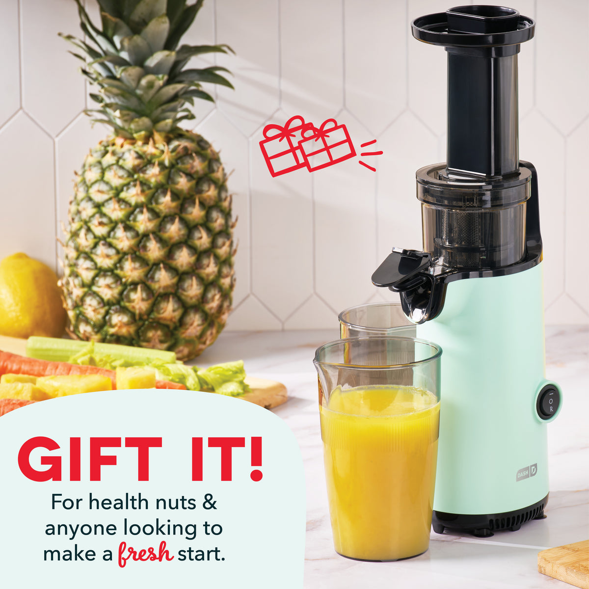 Compact Cold Press Power Juicer Juicers Dash