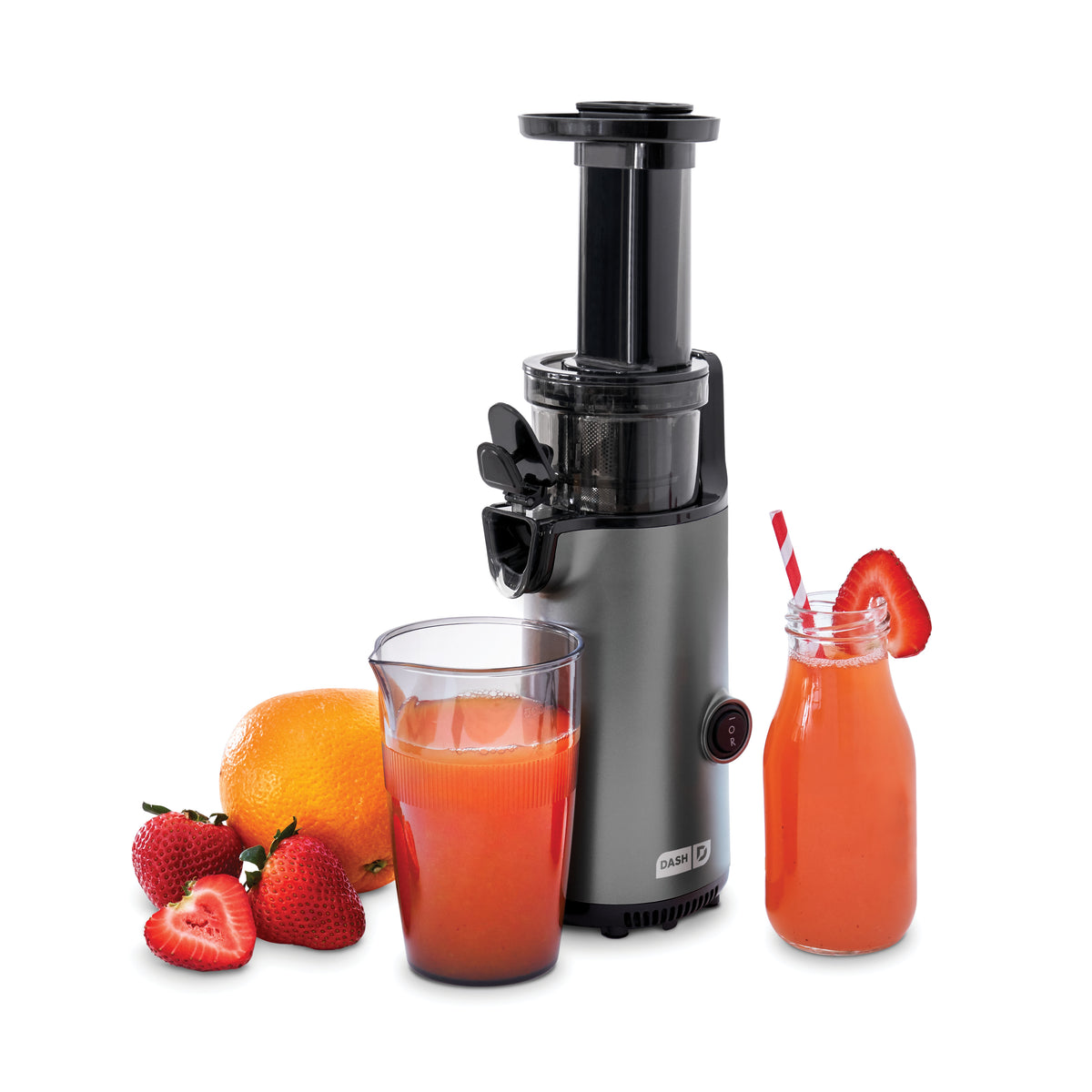 Compact Cold Press Power Juicer Juicers Dash Graphite Base Package
