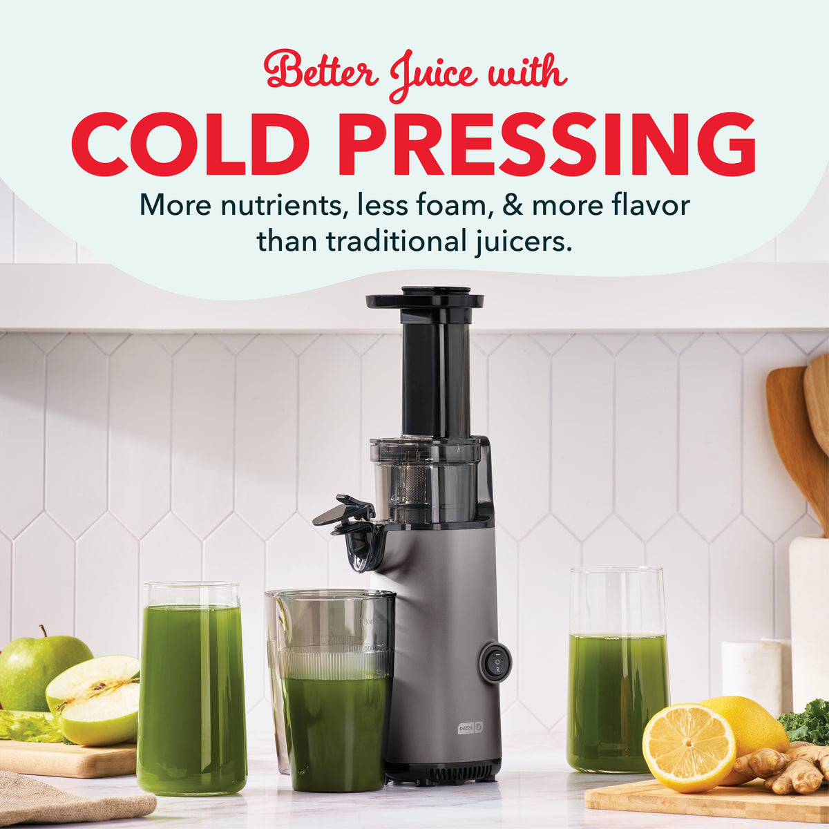 Compact Cold Press Power Juicer Juicers Dash