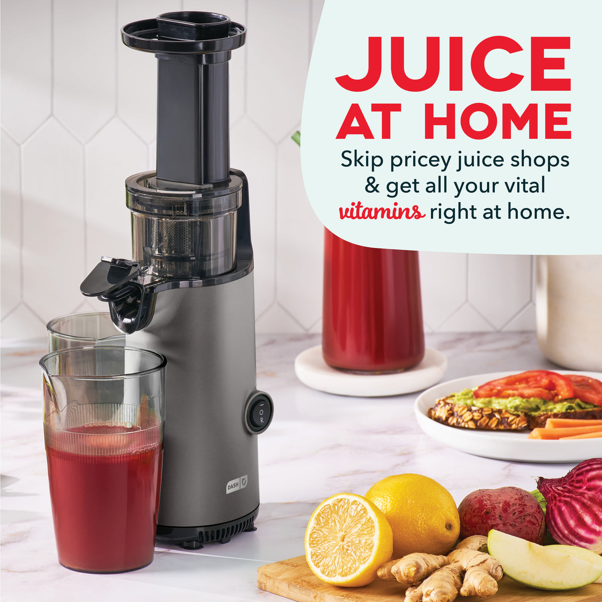 Compact Cold Press Power Juicer Juicers Dash