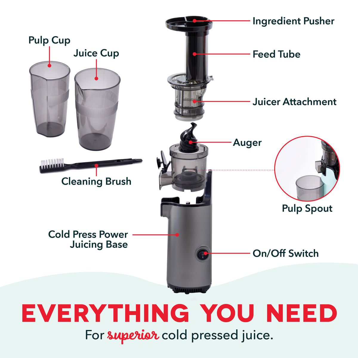 Compact Cold Press Power Juicer Juicers Dash