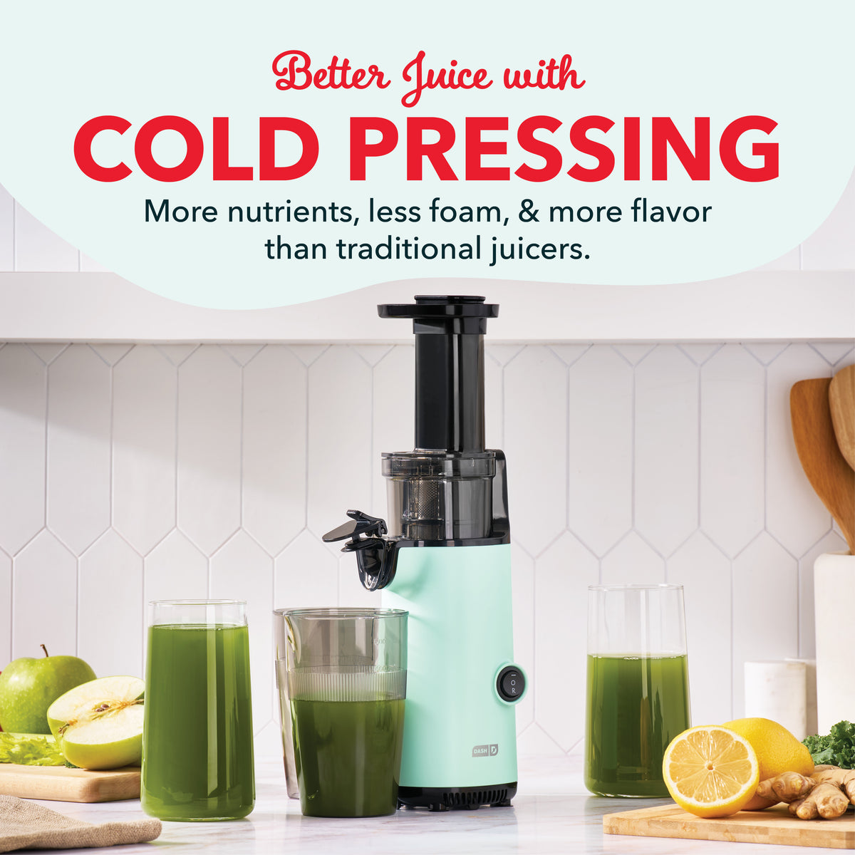 Compact Cold Press Power Juicer Juicers Dash