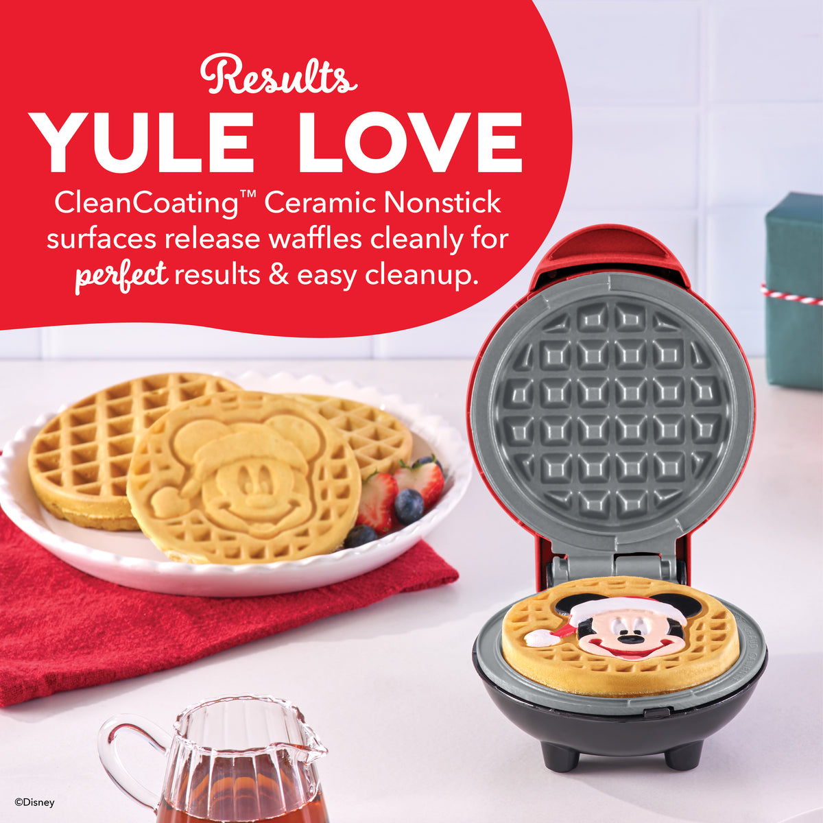 Mickey Mouse Santa Mini Waffle Maker mini makers Disney | Dash
