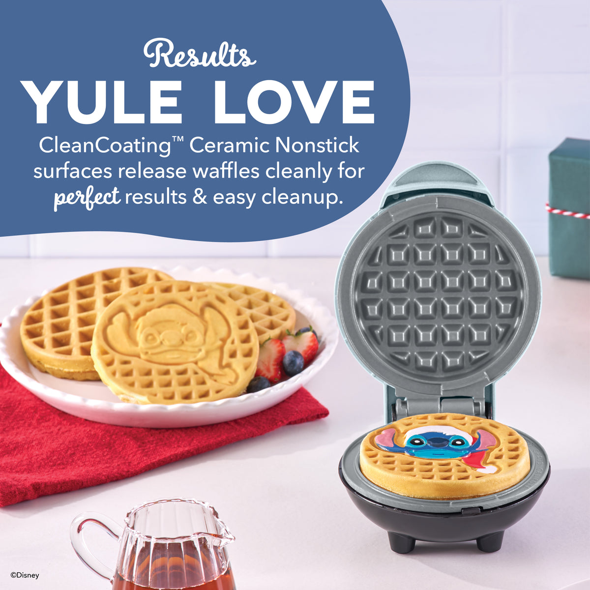 Stitch Santa Mini Waffle Maker mini makers Disney | Dash