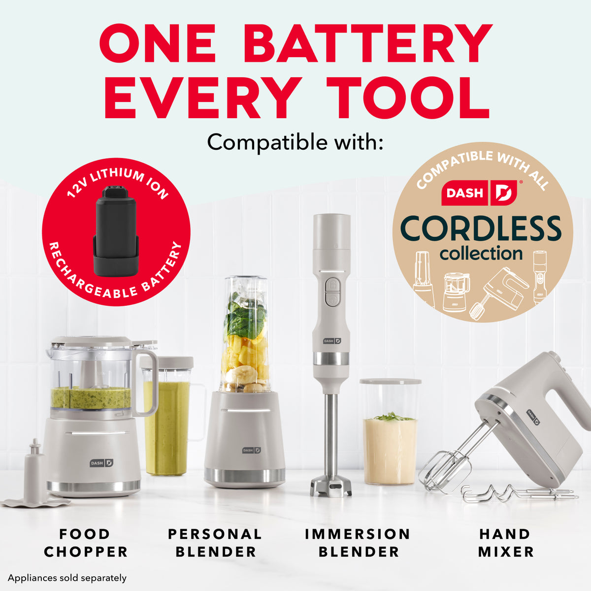 Cordless Lithium-Ion Battery Parts & Accessories Dash