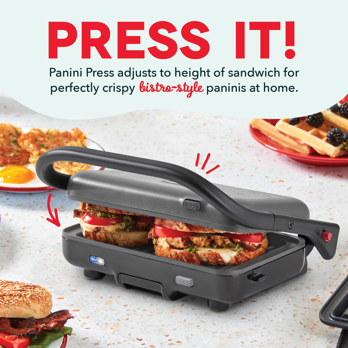 MultiMaker® Flex Press Grill System Griddles and Panini Presses Dash